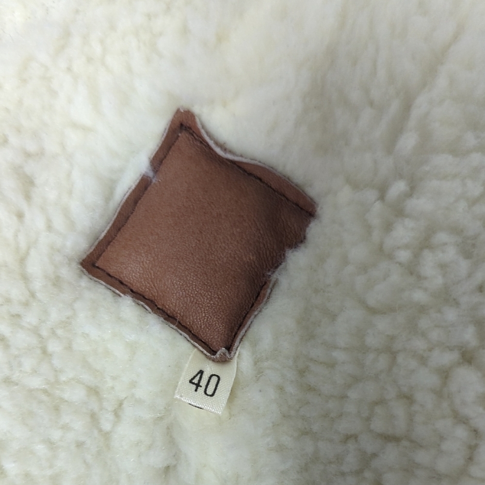 Men's Patchwork Shearling Lining Leather Vest Bro… - image 8